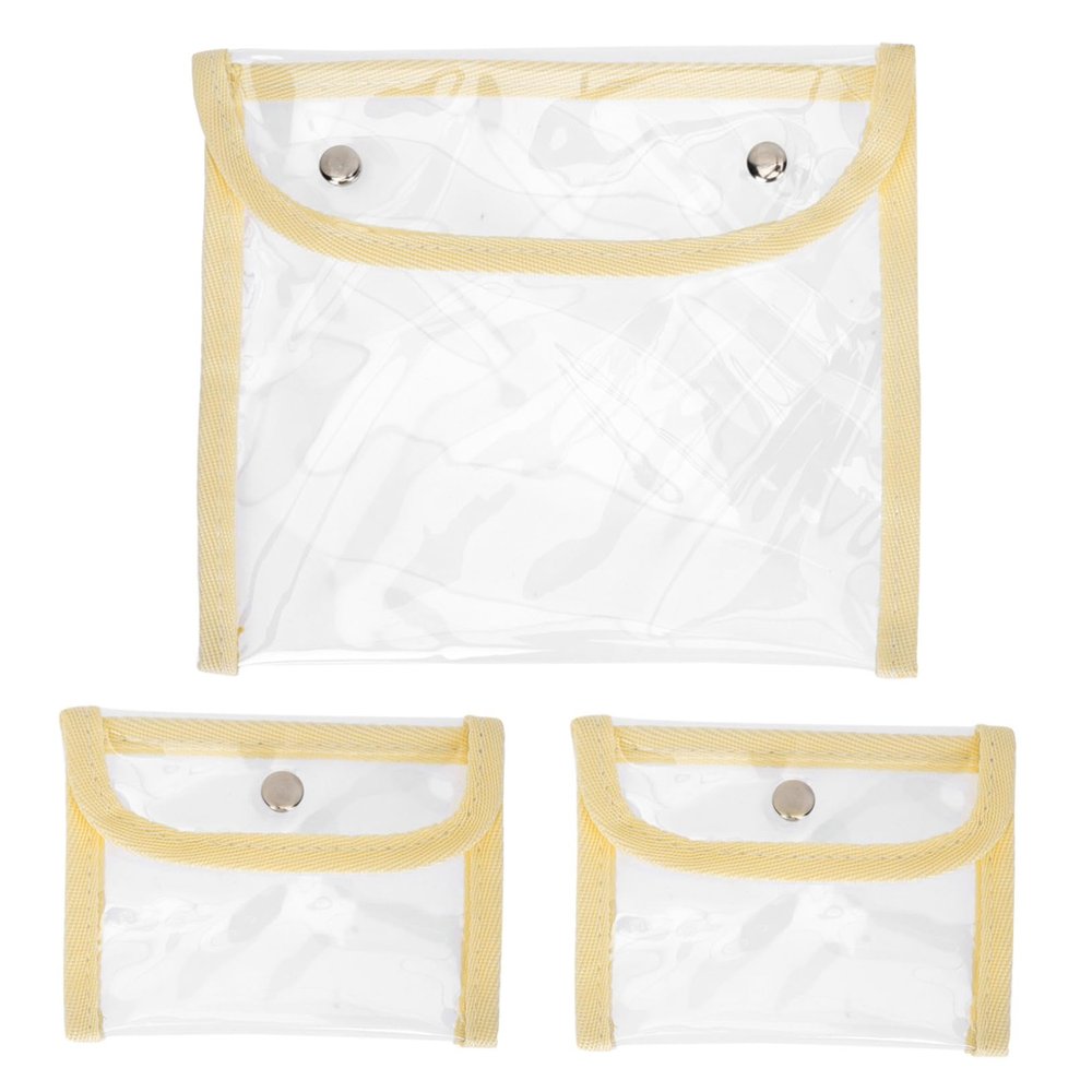 12 Pcs Pvc Transparent Bag Change Pouch Clear Toiletry Bags Money Storage Pouch Mini Cosmetic Bag Clear Makeup Bags Travel Wash Bag Cards Storage Bag Document Folders Clear Wallet/1211(Transparentx4pc