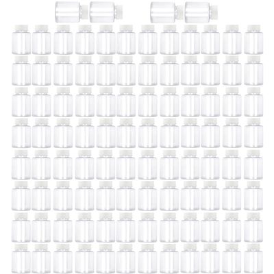 100 ml Transparent Plastic Bottle with Sealing lid for Travel, Cosmetics, Liquid Storage (100pcs Pack), Clear, Modern