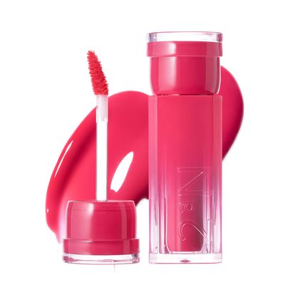 2aN Glaze Bouncing Tint  Lightweight, Moisturizing Lip Tint with High-Shine Finish, Smooth, Light Plumping, Comfortable Wear, Korean Makeup (Candy Chew, 0.16 oz)