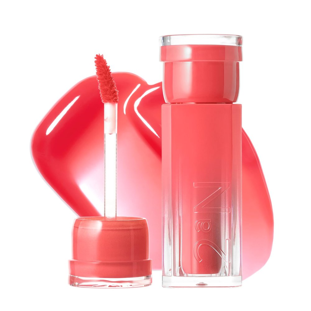 2aN Glaze Bouncing Tint  Lightweight, Moisturizing Lip Tint with High-Shine Finish, Smooth, Light Plumping, Comfortable Wear, Korean Makeup (Chewy, 0.16 oz)