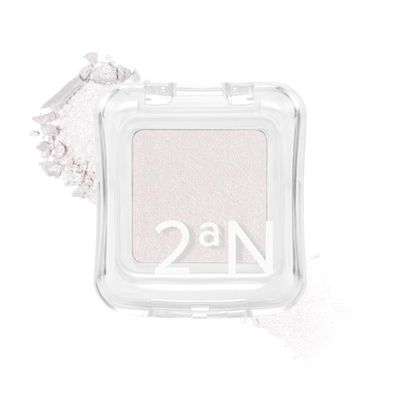 2aN Pure Glash Highlighter WH01 Frosty  Glass-Like Sheen Powder Highlighter for a Natural, Radiant Glow | Buildable, Long-Lasting, Lightweight Formula