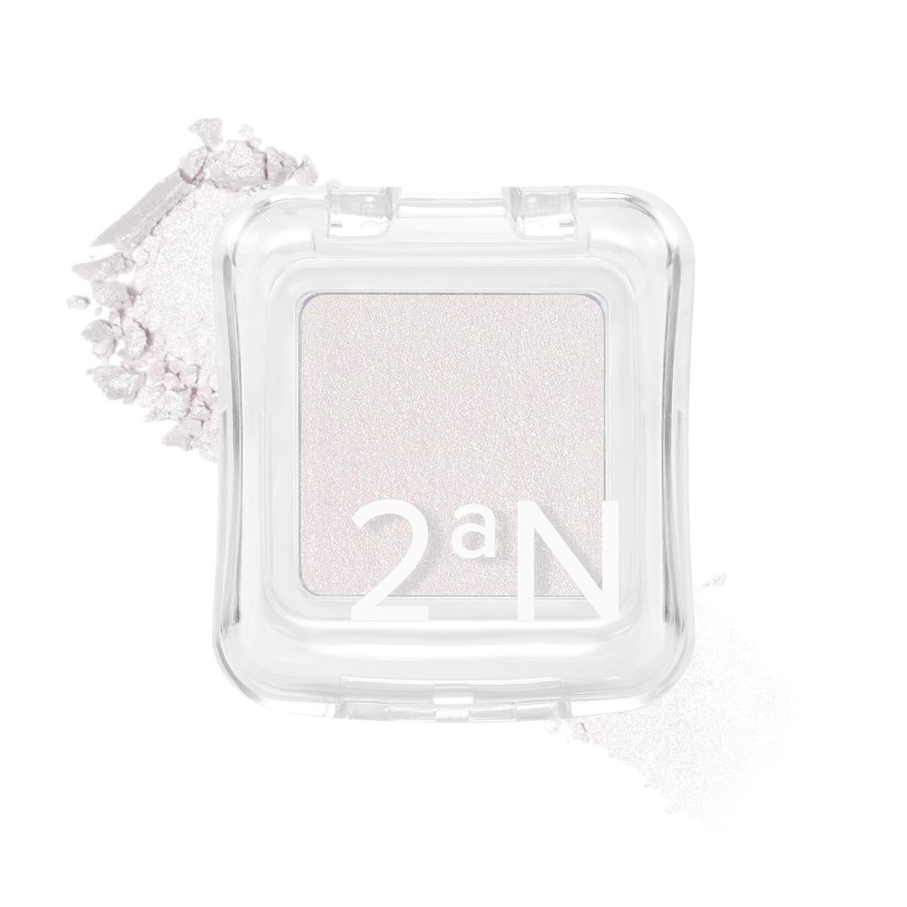 2aN Pure Glash Highlighter WH01 Frosty Glass-Like Sheen Powder Highlighter for a Natural, Radiant Glow | Buildable, Long-Lasting, Lightweight Formula