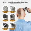 9 Floating Heads Detachable Head Shavers,6 in 1 Electric Razor IPX6 Waterproof for Bald Men, Wet Dry Mens Grooming Kit,LED Display Rechargeable 9D Rotary Shaver Grooming Kit with Type-C Charge view 2