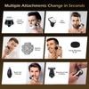 9 Floating Heads Detachable Head Shavers,6 in 1 Electric Razor IPX6 Waterproof for Bald Men, Wet Dry Mens Grooming Kit,LED Display Rechargeable 9D Rotary Shaver Grooming Kit with Type-C Charge view 3