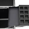 Ageanbri Makeup Train Case, Professional Rolling Makeup Train Case with 2 Keys, Portable Cosmetic Trolley Makeup Storage Organizer, Load Capacity 110.23 lbs, Large Barber Case Cosmetology view 3