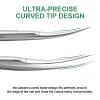 CGBE Cuticle Scissors, Professional 6-Blade Manicure Scissors, Stainless Steel Eyebrow Scissor, Cuticle Scissors Extra Fine Curved For Manicure, Eyelashes, Eyebrow, Toenail For Women And Men (Green) view 2