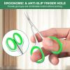 CGBE Cuticle Scissors, Professional 6-Blade Manicure Scissors, Stainless Steel Eyebrow Scissor, Cuticle Scissors Extra Fine Curved For Manicure, Eyelashes, Eyebrow, Toenail For Women And Men (Green) view 4