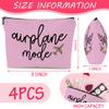 4PCS Pilot Gift Airplane Mode Makeup Bag flight attendant accessories flight attendant gifts airplane travel makeup bag Easter, Mother's Day, Nurses' Day, Christmas gifts for friends and sisters view 3