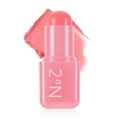 2aN Pocket Cotton Blurring stick (02 Cotton Fizz, 0.12oz)  2-in-1 Lip and Cheek Soft Blur Stick, Cloudy Matte Finish, Tone-on-Tone Makeup, Lightweight Watercolor Texture