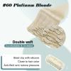 Full Shine Total 2 Packages Clip in Hair Extensions Real Human Hair Platinum Blonde Hair Extensions for Women 20 inch & 22 inch 7Pcs view 4