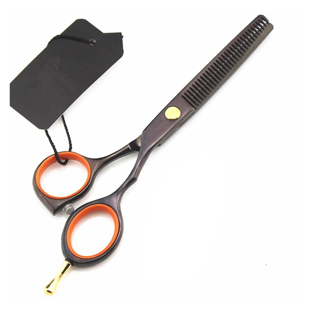 5.5 Inch Professional Hair Cutting Shears  Black Hair Scissors, Thinning Shears, Ergonomic Design, Stainless Steel Hairdresser Scissors Kit for Hair Cutting and Pet Grooming