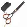 5.5 Inch Professional Hair Cutting Shears  Black Hair Scissors, Thinning Shears, Ergonomic Design, Stainless Steel Hairdresser Scissors Kit for Hair Cutting and Pet Grooming view 1