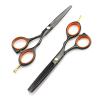 5.5 Inch Professional Hair Cutting Shears  Black Hair Scissors, Thinning Shears, Ergonomic Design, Stainless Steel Hairdresser Scissors Kit for Hair Cutting and Pet Grooming view 3