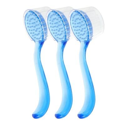 Beaupretty 3pcs Gentle Exfoliating Face Scrubber Brush Soft Bristle Facial Cleansing Tools for Deep Cleaning and Skin Care Goat and Ox Horn Brushes for Home and Travel