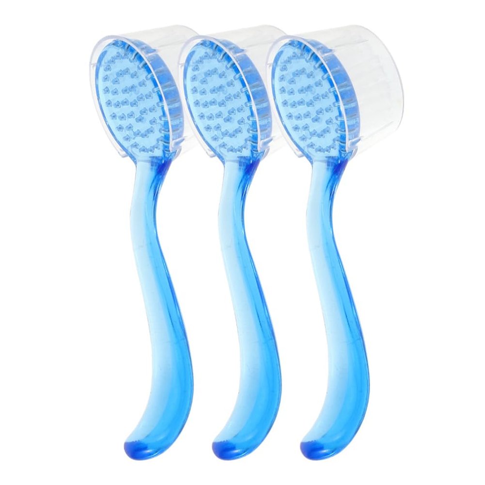 Beaupretty 3pcs Gentle Exfoliating Face Scrubber Brush Soft Bristle Facial Cleansing Tools for Deep Cleaning and Skin Care Goat and Ox Horn Brushes for Home and Travel