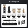 Waterproof Hair Trimmer Set, LCD Display, USB Rechargeable, Multiple Attachments for Hair, Beard, Body, Nose view 2
