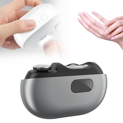 3 in 1 Automatic Electric Nail Clipper with Polishing, Electric Nail Clippers Nail Trimmer with 2 Adjustable Speeds, Fingernail Cutter Automatic Fingernail Clipper for Seniors Baby Nail Care (Black)
