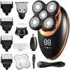 Electric Shavers for Men, 5 in 1 IPX7 Waterproof Electric Shaver Razor for Men Beard Hair Trimmer Rechargeable Bald Head Shaving Machine LCD Display Grooming Kit view 1
