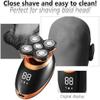 Electric Shavers for Men, 5 in 1 IPX7 Waterproof Electric Shaver Razor for Men Beard Hair Trimmer Rechargeable Bald Head Shaving Machine LCD Display Grooming Kit view 3