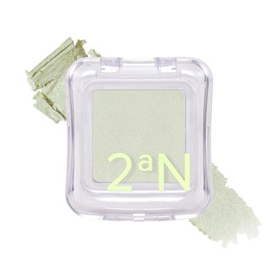 2aN Pure Glash Highlighter GN01 Lime Bomb  Glass-Like Sheen Powder Highlighter for a Natural, Radiant Glow | Buildable, Long-Lasting, Lightweight