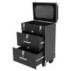 Ageanbri Makeup Train Case Large Storage Makeup Travel Case with Keys & 360 Swivel Wheels, Professional Makeup Case Cosmetic Train Cases w/Drawers, Make up Case for Nail Art/Hair Styling view 1