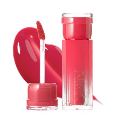 2aN Glaze Bouncing Tint  Lightweight, Moisturizing Lip Tint with High-Shine Finish, Smooth, Light Plumping, Comfortable Wear, Korean Makeup (Rose Moon, 0.16 oz)