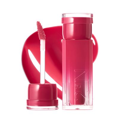 2aN Glaze Bouncing Tint  Lightweight, Moisturizing Lip Tint with High-Shine Finish, Smooth, Light Plumping, Comfortable Wear, Korean Makeup (Cherry Bite, 0.16 oz)