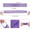 3 Pcs African Exfoliating Net Sponges, Exfoliating Back Scrubber for Shower Long African Net Washcloth Body Shower Loofahs Cloth Body Back Scrubber for Women Men (Purple+Pink+Yellow) view 2