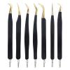 Anti-static Stainless Steel Eyelashes Tweezers Lashes Extension Supplies Industrial Precision Eyebrow Tweezer Makeup Tools(AA291-03) view 2