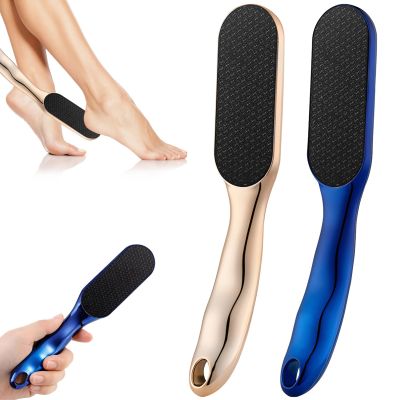 2 Pcs Nano Glass Foot Files, Long-Handled Foot Scrubbers, Hard Skin Removers with Non-Slip Ergonomic Handle, Beyond The Cream Foot File with Hooks for Men and Women