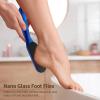 2 Pcs Nano Glass Foot Files, Long-Handled Foot Scrubbers, Hard Skin Removers with Non-Slip Ergonomic Handle, Beyond The Cream Foot File with Hooks for Men and Women view 2
