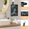 Hsnar Waterproof Cosmetic Bags for Women Plain Marble Pattern Makeup Organizer Toiletry Bag with Zipper Pockets, Travel Makeup Bag for Business, Beach & Gym view 4
