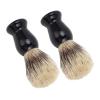 2 Pcs Men Shaving Brush, Shave Brushes Shave Cream Brush Soft Bristle Barber Brush with Wood Plastic Handle for Men Valentine Gifts Hair Salon Tool Home view 2