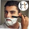 FRCOLOR 2pcs Manual Beard Shaver and Finger Razor Barber Shaving Tool for Precise Grooming Suitable for Men Facial Hair and Eyebrow Trimming Gold Black view 4