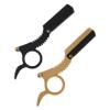 FRCOLOR 4pcs Manual Beard Shaver Finger for Precise Grooming for Beard Eyebrows Body Hair Black Included view 3
