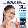 Pimple Patches for Face - 134 Count Hydrocolloid Acne Patches - Zit, Blemish, Cystic Acne Dots & Dark Spot Treatment - Invisible Clear Pimple Patch Stickers for Forehead, Chin, Nose, 3 Sizes (S, M, L) view 3
