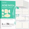 TKTK Pimple Patches for Face, 6 Sizes Hydrocolloid Acne Patch Variety, Large Acne Stickers for Cheeks, Forehead, Chin, Nose, Back Blemishes Zit Breakouts (4 Shapes 356 Count) view 1