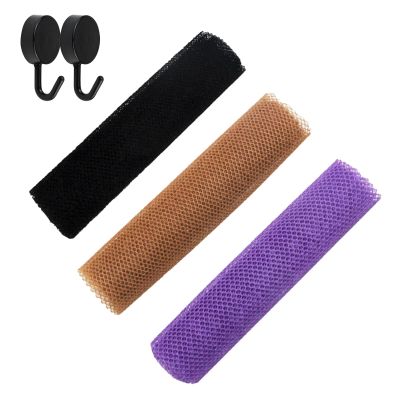 Afro Scrub African Net Sponge, Afroscrub African Exfoliating Net Sponge, African Bath Sponge, Afro Scrub Exfoliating Net Sponges Body Scrub Cloth Washcloth for Bath and Shower for Daily Use (3Pcs B)