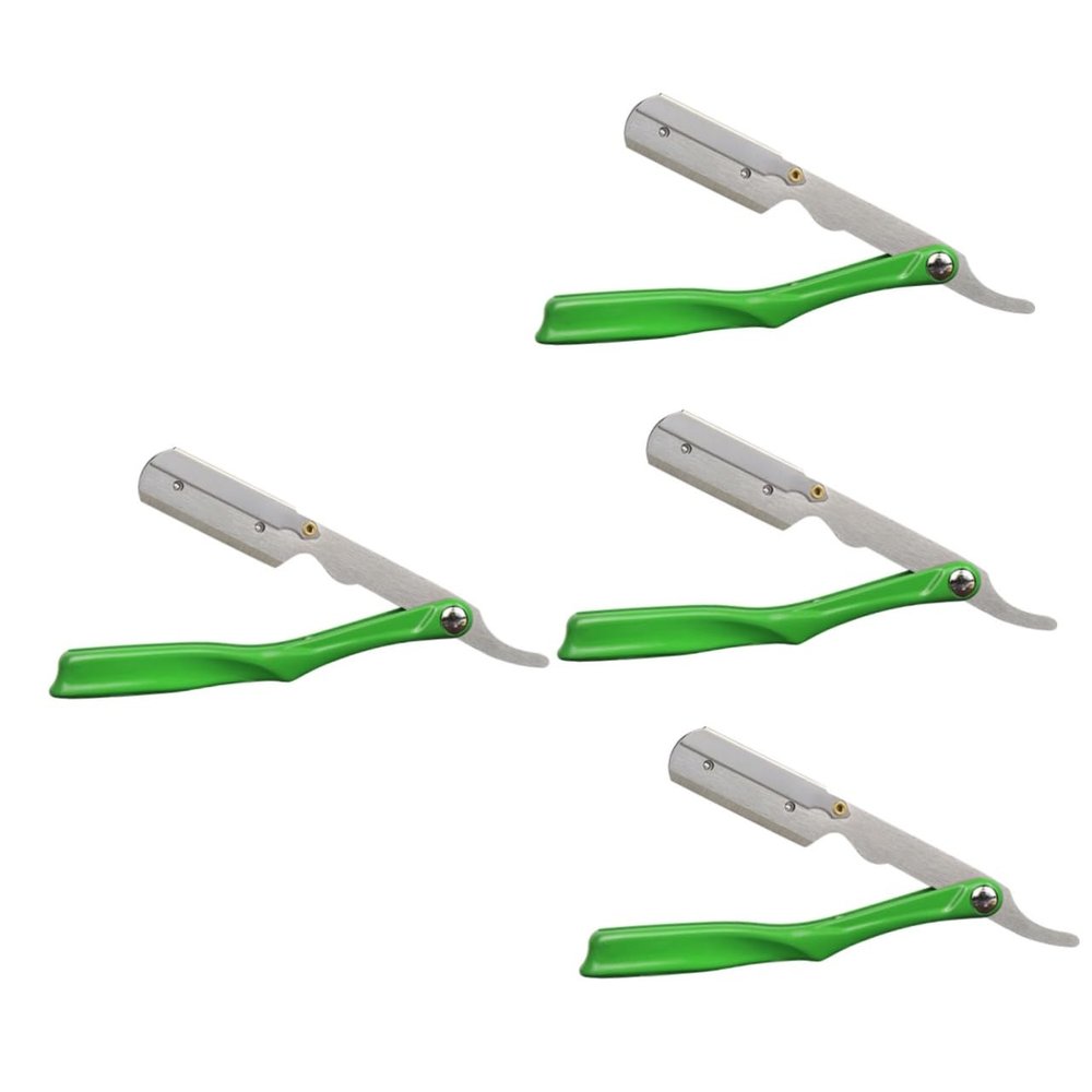 FOMIYES 4pcs Manual Razor Blade Holder Mens Shaving Supplies Barber Straight Razor Holder Multi-purpose Home Shaver Blade Storage