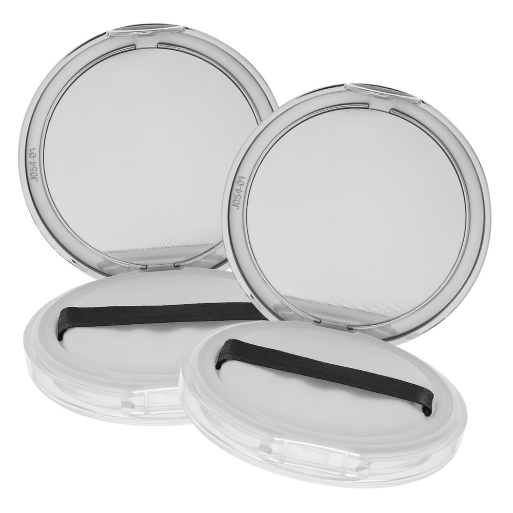 IMIKEYA 2pcs Travel Powder Case with Puff Portable Loose Powder Container Lightweight Makeup Box for Easy Carrying and Use Go Cosmetics