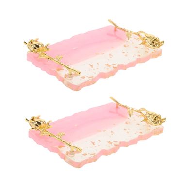 BIUDECO 2pcs Vintage Nail Art Mixing Palette Display Frame Mixing Tool for Gel Polish and Nail Art Drawing and Stable