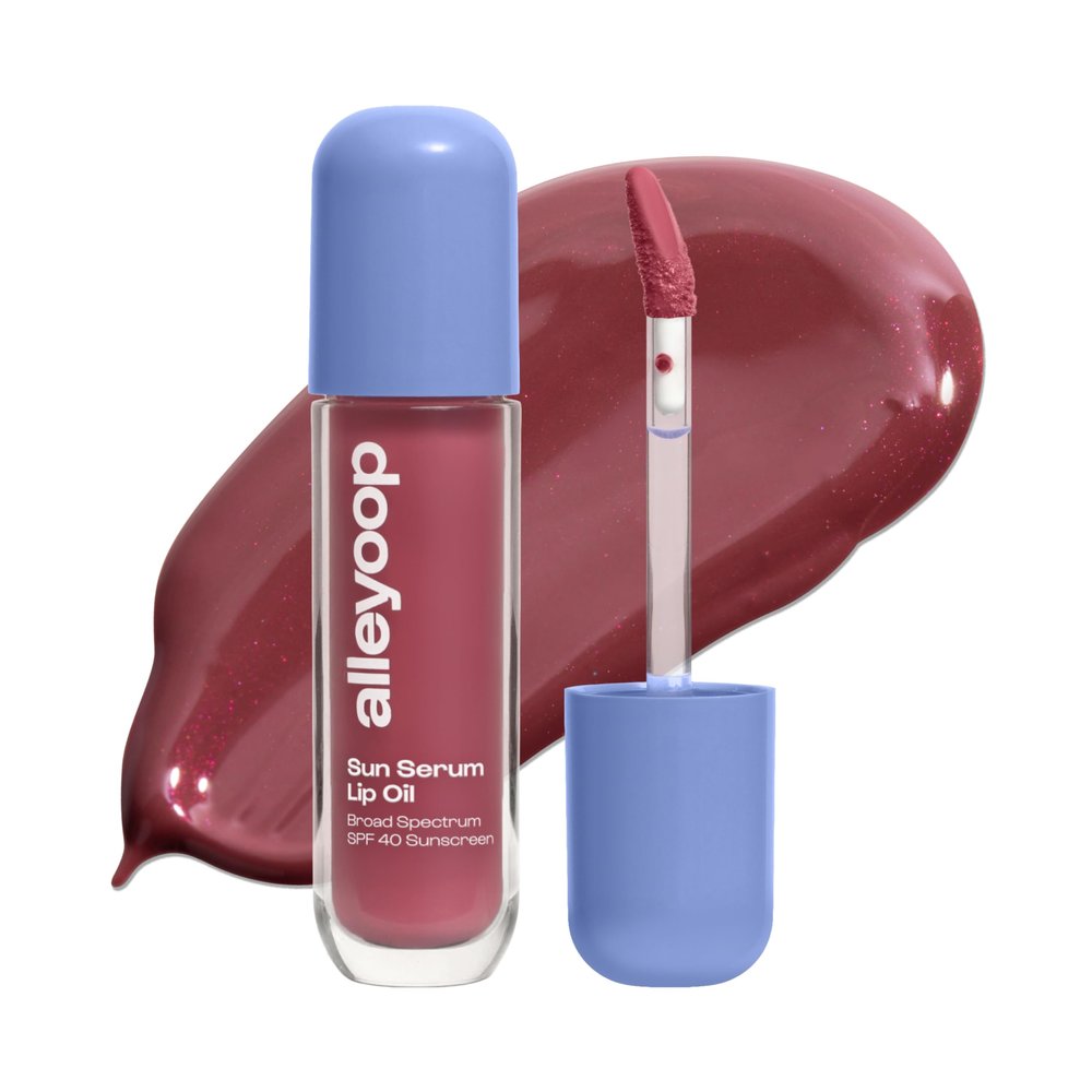 ALLEYOOP Sun Serum Lip Oil SPF 40  Tinted Lip Oil with SPF, Hydrating Tinted Lip-Moisturizer for Women, Lips Sunscreen for Cracked Lips, Smooths & Soothes, Vegan, Travel-Friendly, Hazy