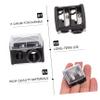 FOMIYES 4pcs Eyeliner Pencil Sharpener Waterline Brow Pen Sharpener Makeup Pen for Women Double Hole Cosmetic Tool School Office Supplies view 3