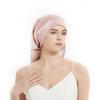 100% Mulberry Silk Bonnet 19 Momme - Long Sleeping Cap, Tie Band for Braids & Curly Hair - Silk Hair Wrap for Women Night Cap Light Pink view 1