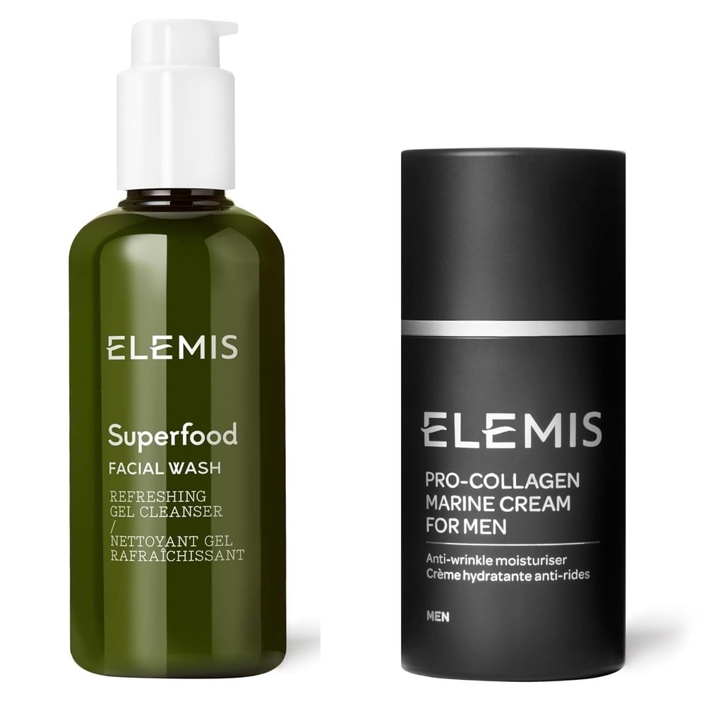 ELEMIS Superfood Facial Wash and ELEMIS Pro-Collagen Marine Cream for Men
