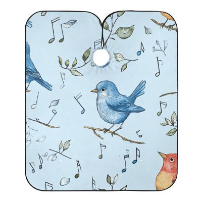 ALAZA Birds Musical Notes Barber Cape for Men Women, Waterproof Haircut Apron Beard Shaving Bib Hair Cutting Cloth 55 x 65 Inch