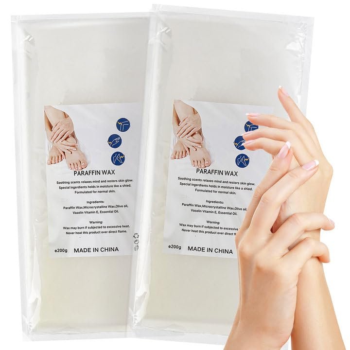 MAQIHAN Paraffin Wax for Hand and Feet - 2 Pack Paraffin Wax Refills Unscented for Dry Skin, Hydration Nourish Suitable Salon, Home Foot Spa And Hand Spa