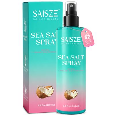 SAISZE Sea Salt Spray for Women, Beach Vacation Essentials 8.8 oz