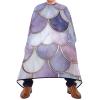 ALAZA Mermaid Scale Marble Barber Cape for Men Women, Waterproof Haircut Apron Beard Shaving Bib Hair Cutting Cloth 55 x 65 Inch view 2