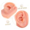 Healeved 2pcs Silicone Simulation Ear Models for Piercing Practice Realistic Dummy Ears for Training Deep Skin Tone Reusable Soft Silicone Material for Students and Professionals view 4